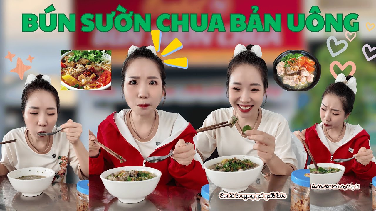 Quán bún sườn chua ở bản Uông ăn 1 lần ghiền luôn là có thiệc nha #miloondiet #mukbang