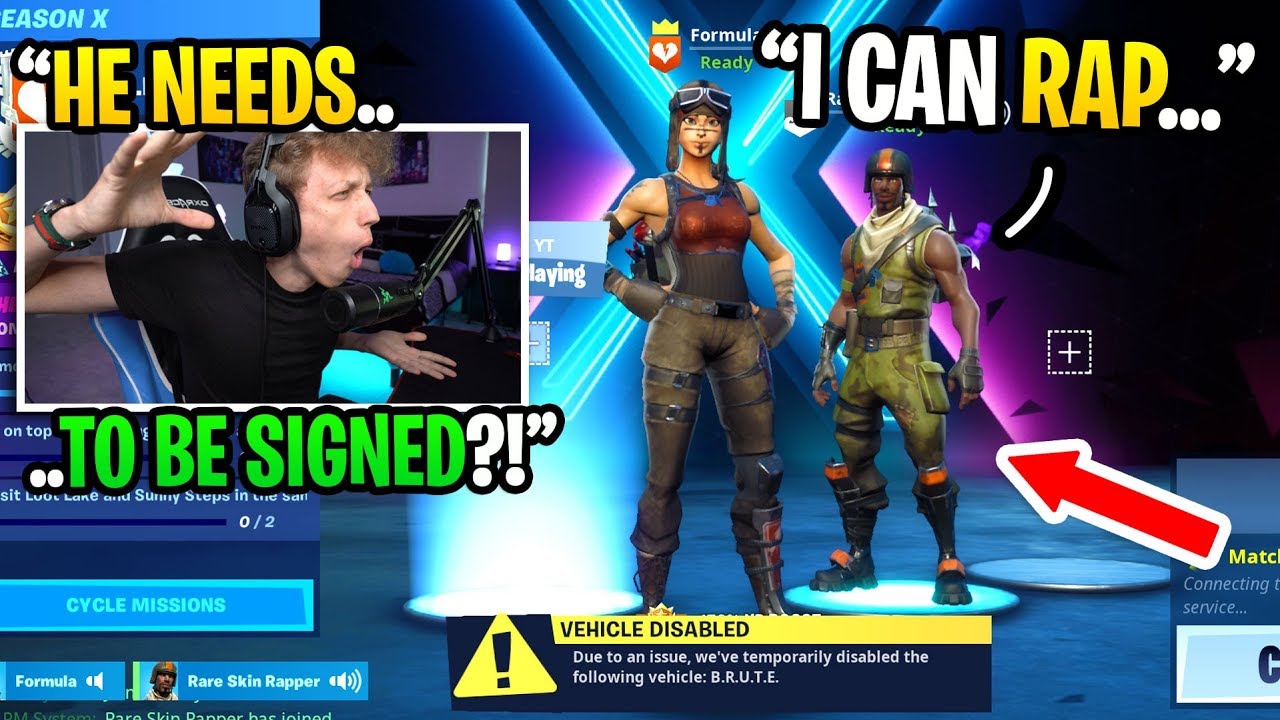 I met an AERIAL ASSAULT TROOPER that can RAP in Fortnite... (must see)