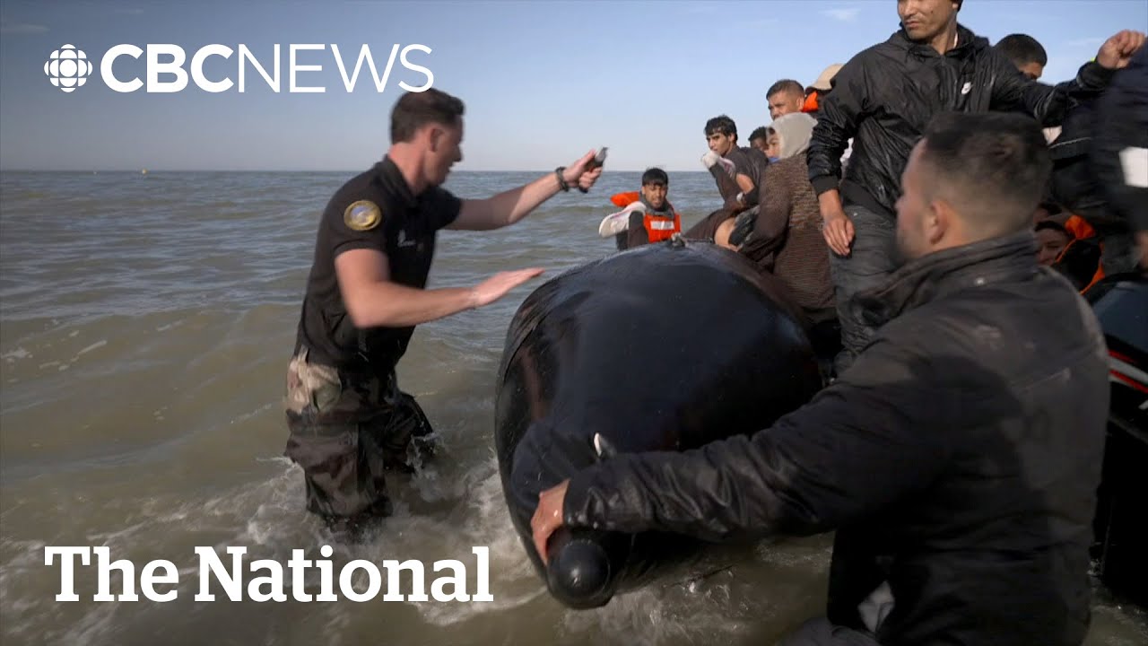 Video shows French police slashing migrant boat in crackdown