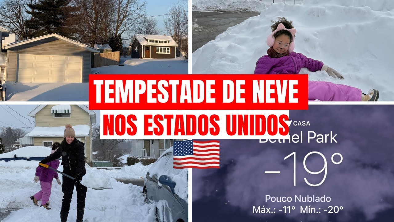 VLOG: Registro do início ao fim da tempestade de neve nos EUA 🇺🇸