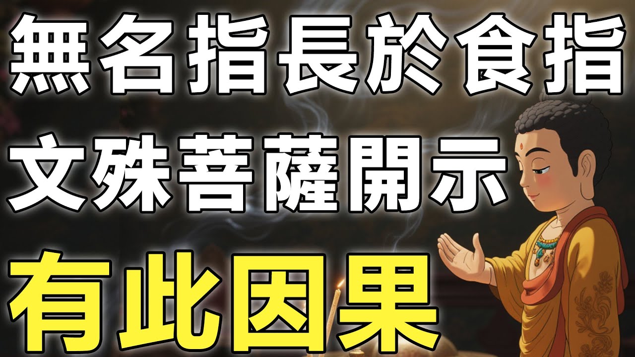 妳會看手相嗎？無名指長於食指，文殊菩薩開示：此相之人必經四重考驗【手相|因果|輪回】