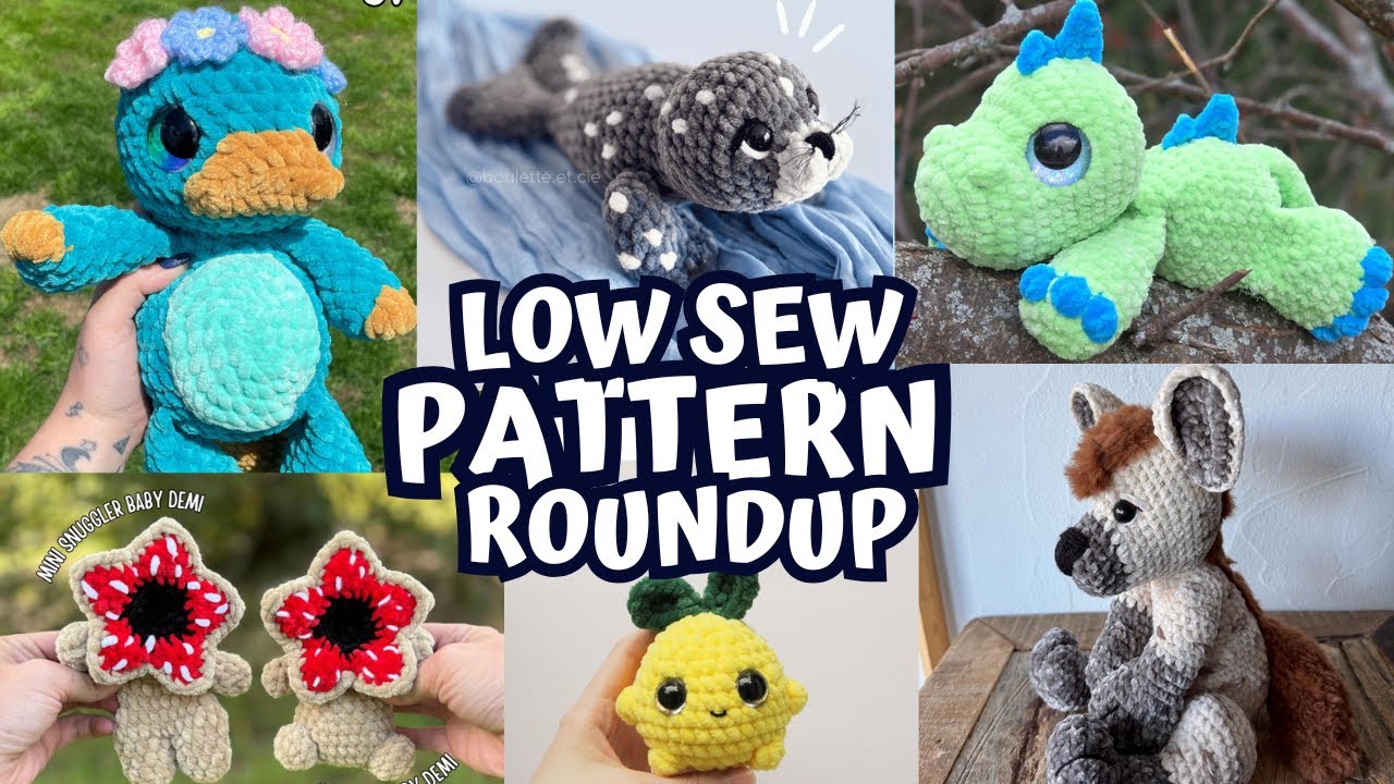 13 Low Sew Crochet Amigurumi Patterns | Easy to Advanced Plushies & Cute Critters