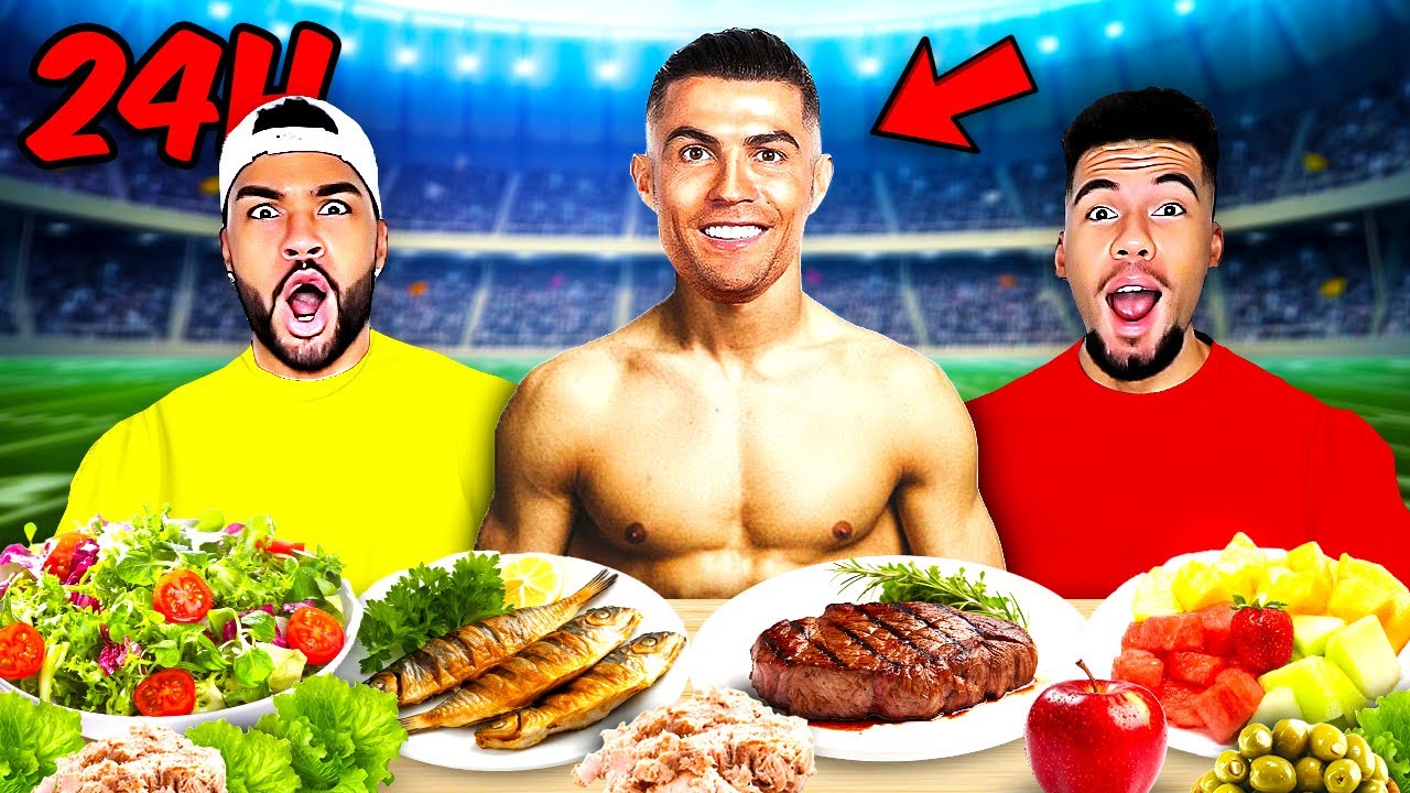 WIR ESSEN 24 STUNDEN WIE RONALDO !!!