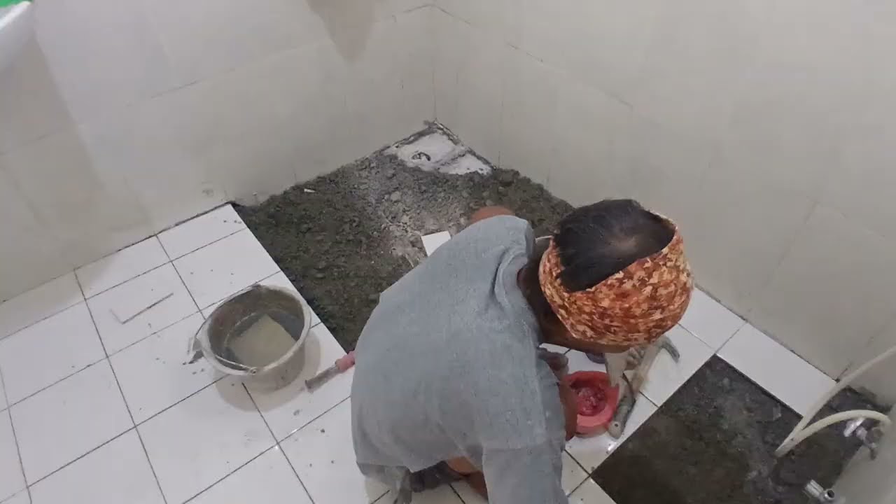 Pemasangan kramik kamar mandi#cahkulichannel 