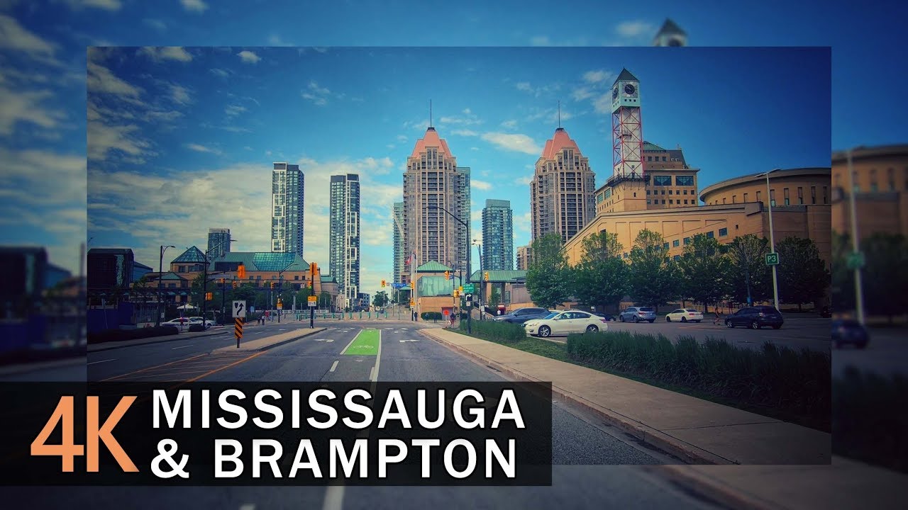 Mississauga & Brampton 4K60fps - Driving Ontario, Canada
