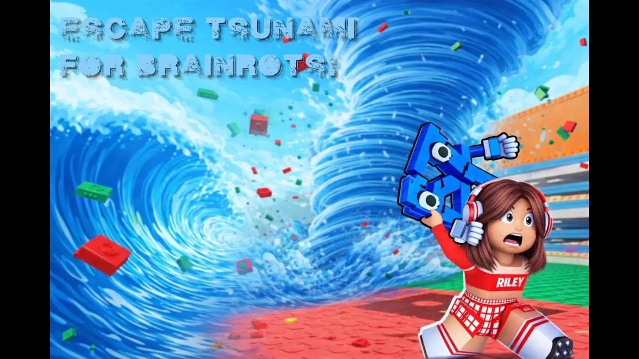 ცუნამისგან თავის დაღწევა Escape Tsunami For Brainrots! ROBLOX