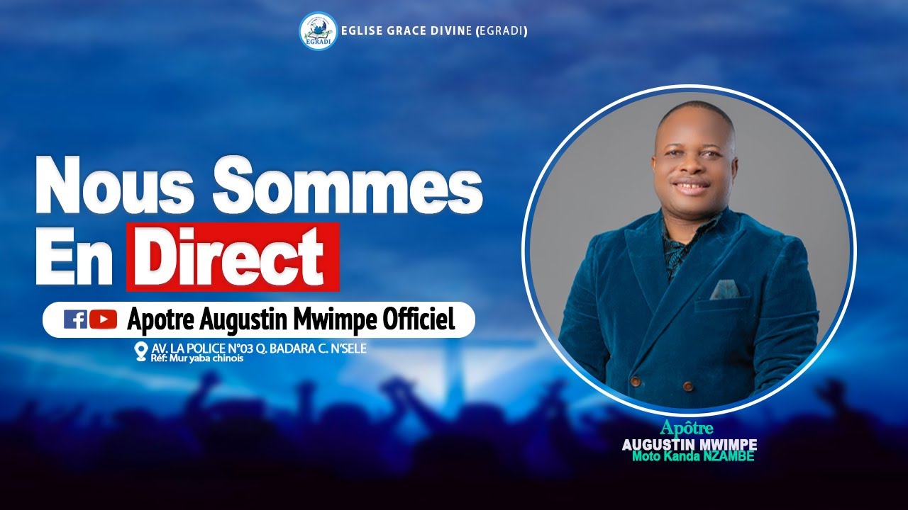 Direct: CULTE DONICAL 11 janvier 2026 AVEC: L'HOMME DE DIEU APOTRE AUGUSTIN MWIMPE