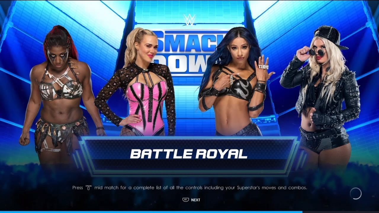 WWE 2K22, all com AEW: Ember, Lana, Sasha, Toni.