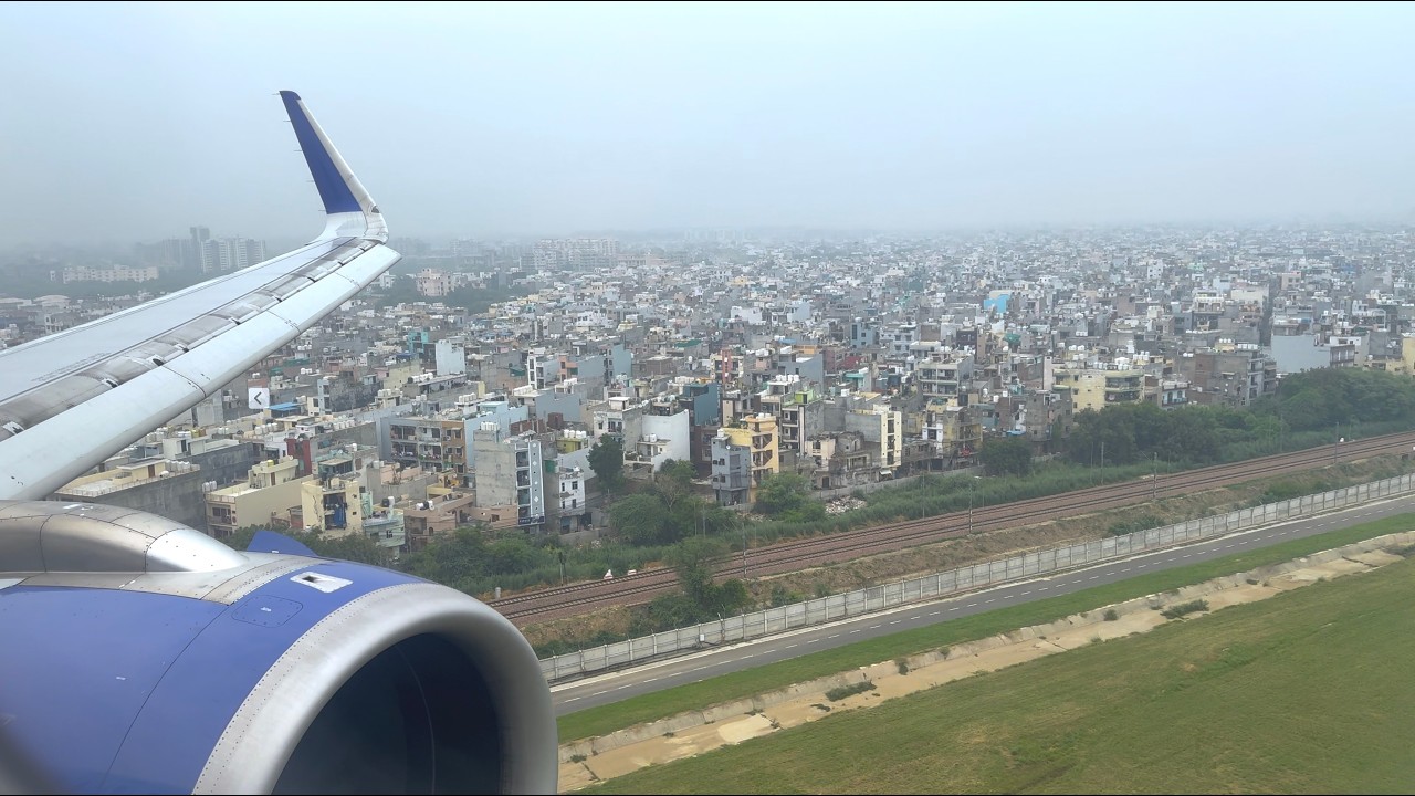 IndiGo A321Neo Delhi Arrival | Cloudy Monsoon Arrival | 4K60 HDR