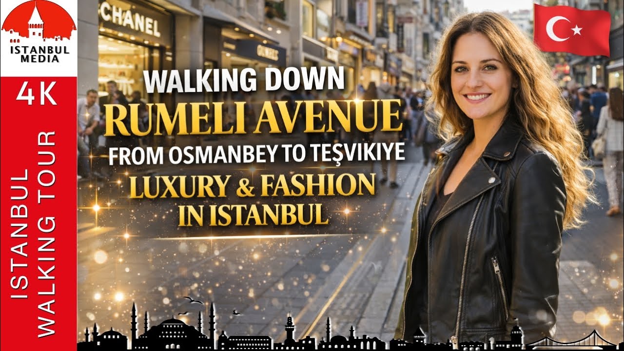 Walking Down Rumeli Avenue ✨ | From Osmanbey to Teşvikiye – Luxury & Fashion in Istanbul | 4K 2026