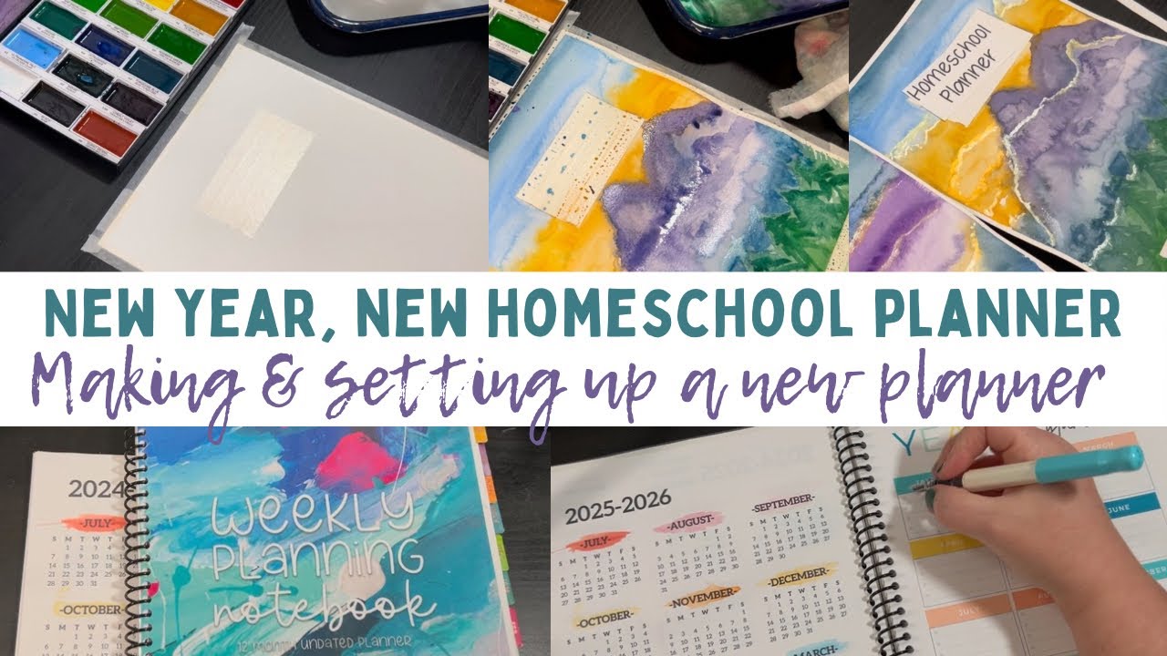 Making and setting up a new homeschool planner | Secular homeschool plan & prep with me