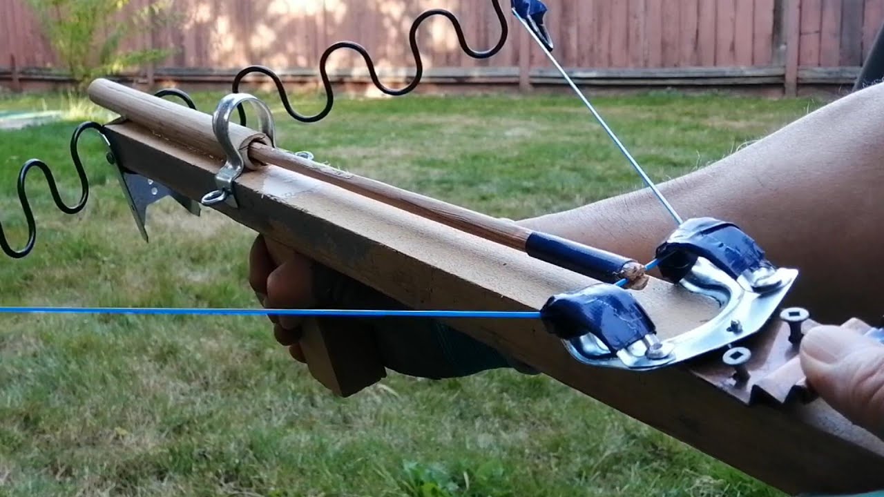 Making Wooden Crossbow. #diy #slingshot