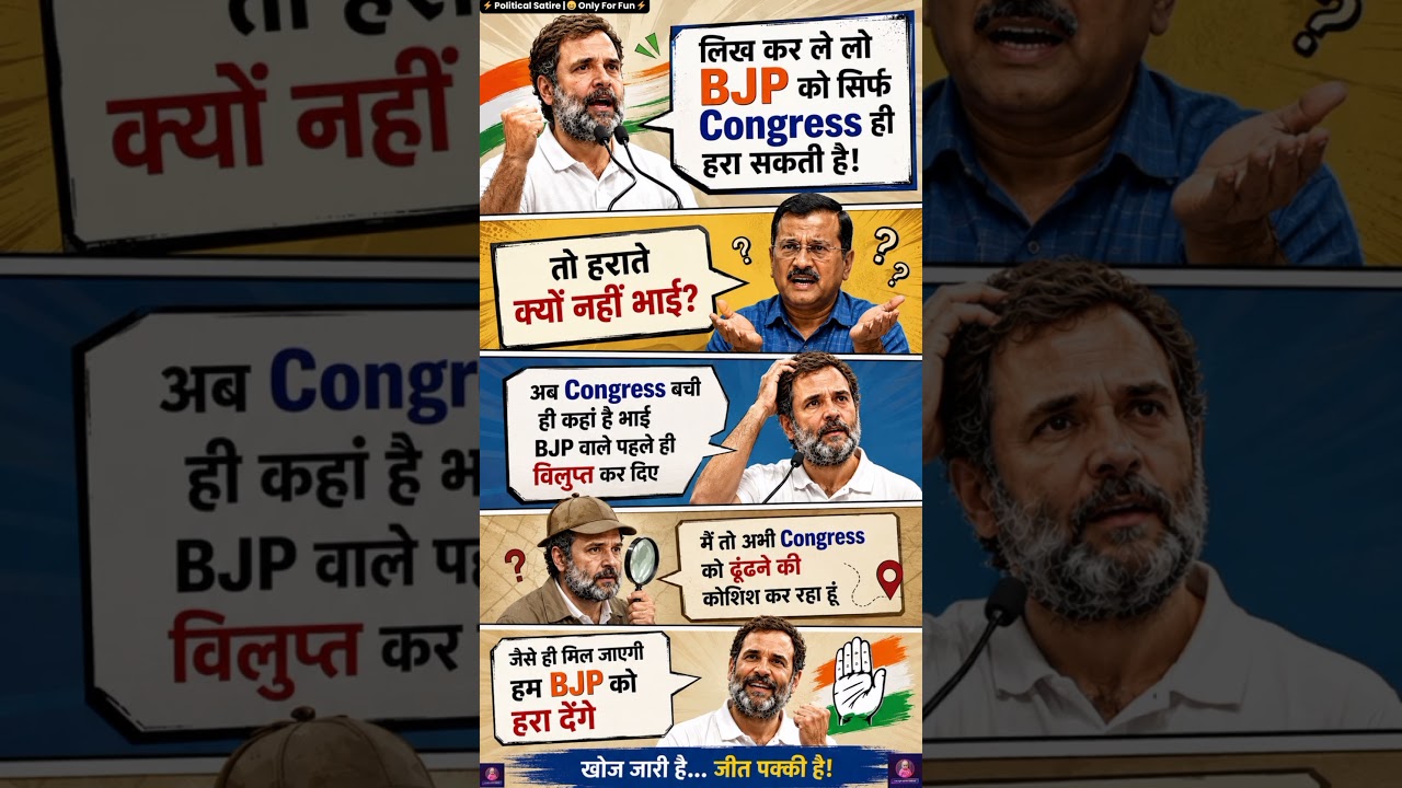Rahul Gandhi Congress ढूंढने निकले 😂🔥 | Arvind Kejriwal भी रह गए Shocked 😭 #trending