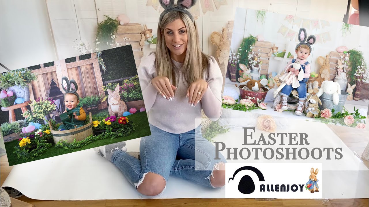 Easter Photoshoot | Allenjoy Studio Backdrops | Spring mini session ideas