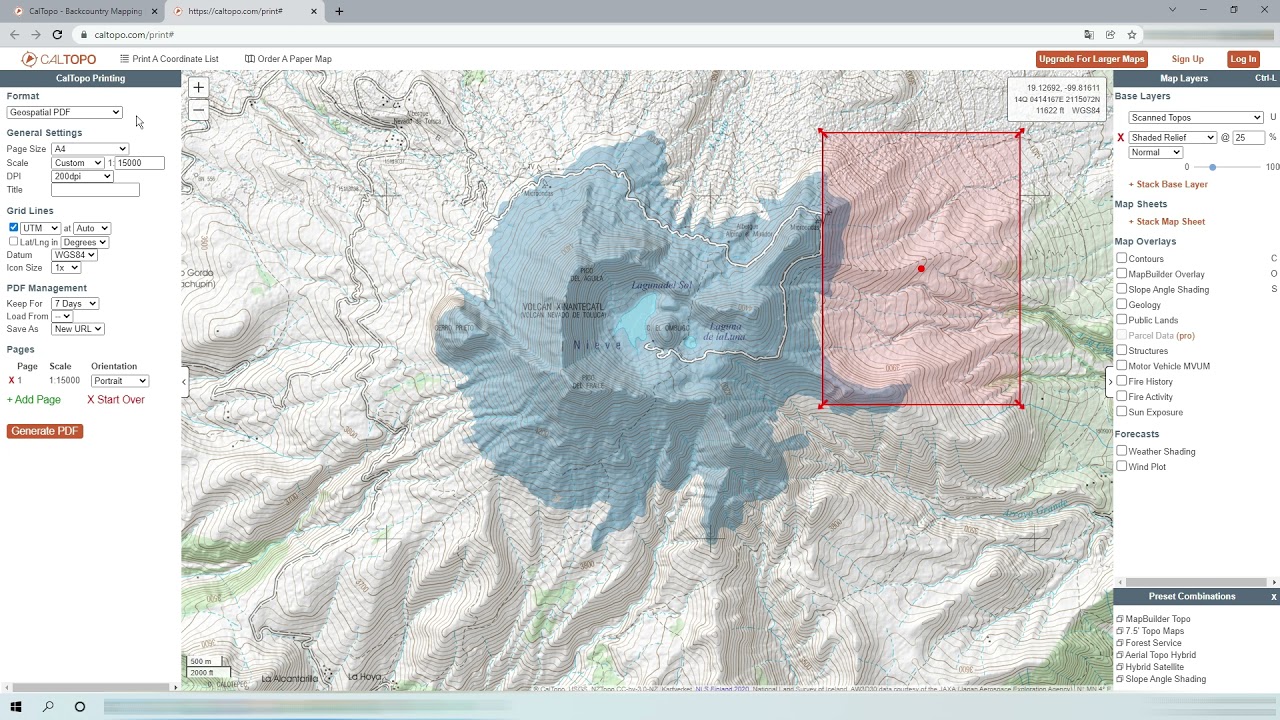 Cómo hacer tus mapas y no morir en el intento. Uso del CalTopo