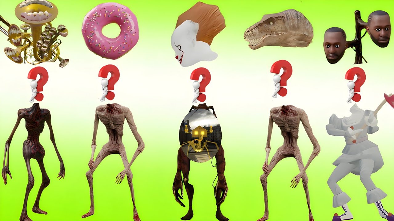 House head mecha strong 👀VS Dragon golden 😱 siren head Donuts& Brass & T-rex | Pennywise It Clown