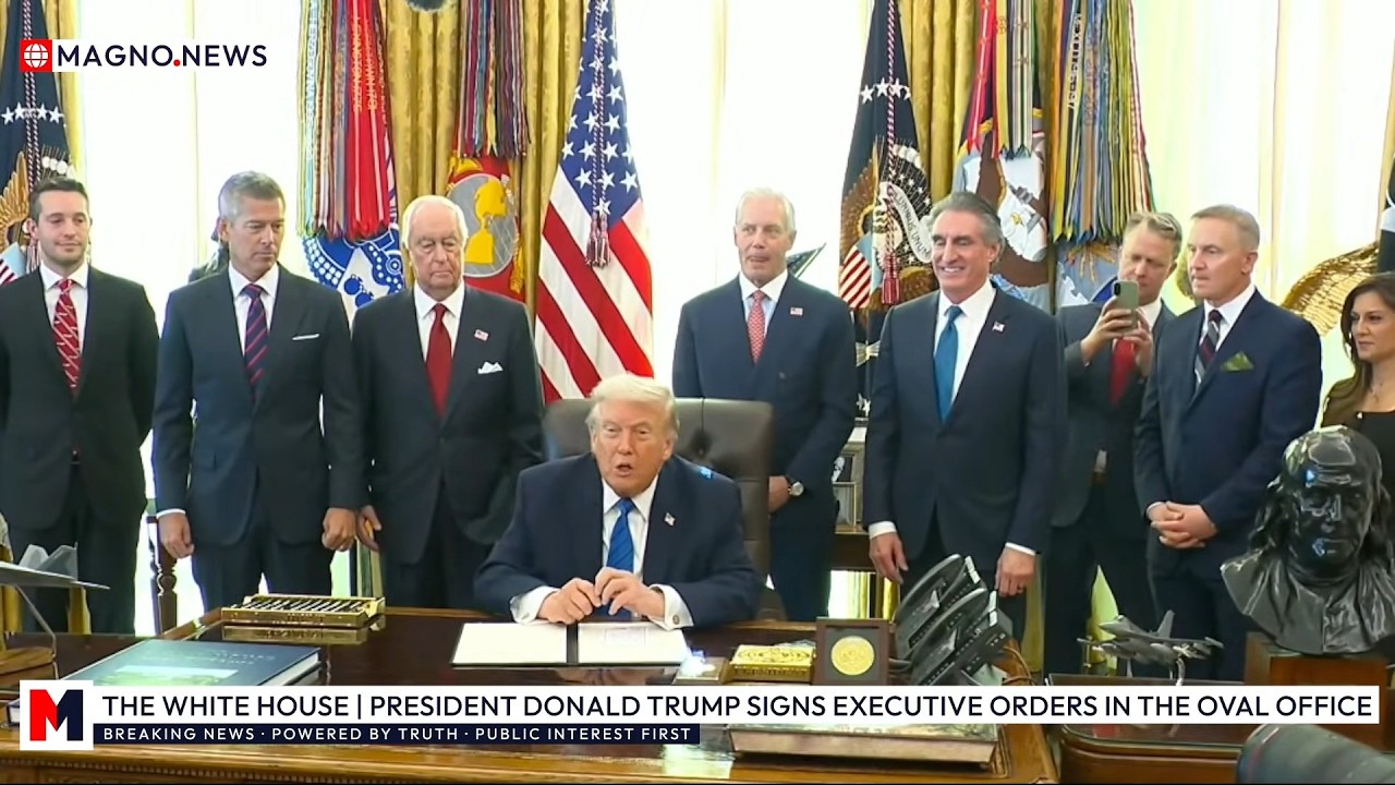 🇺🇸 The White House | President Donald Trump Signs Executive Orders in the Oval Office [LIVE]