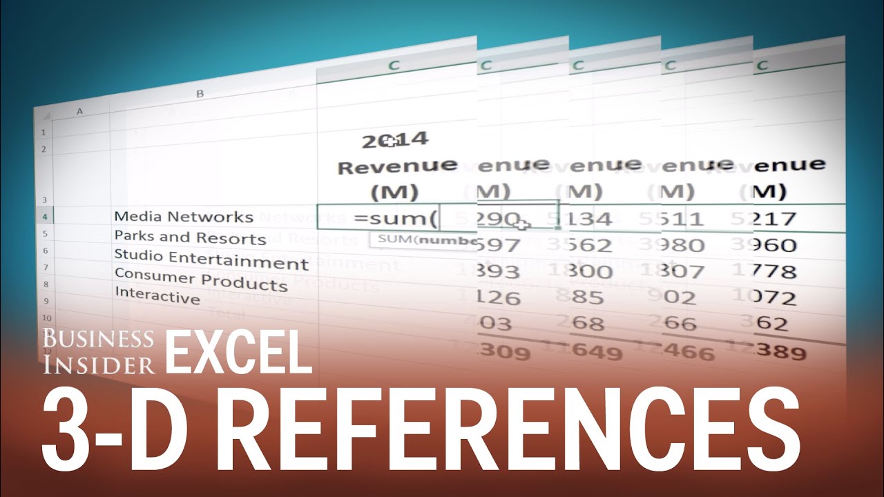 How to use 3-D references in Excel