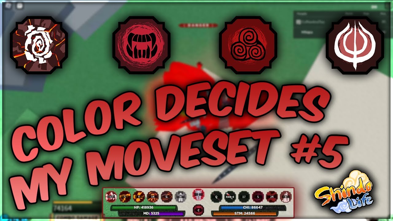 COLOR DECIDES MY MOVESET PART 5 | Shindo Life