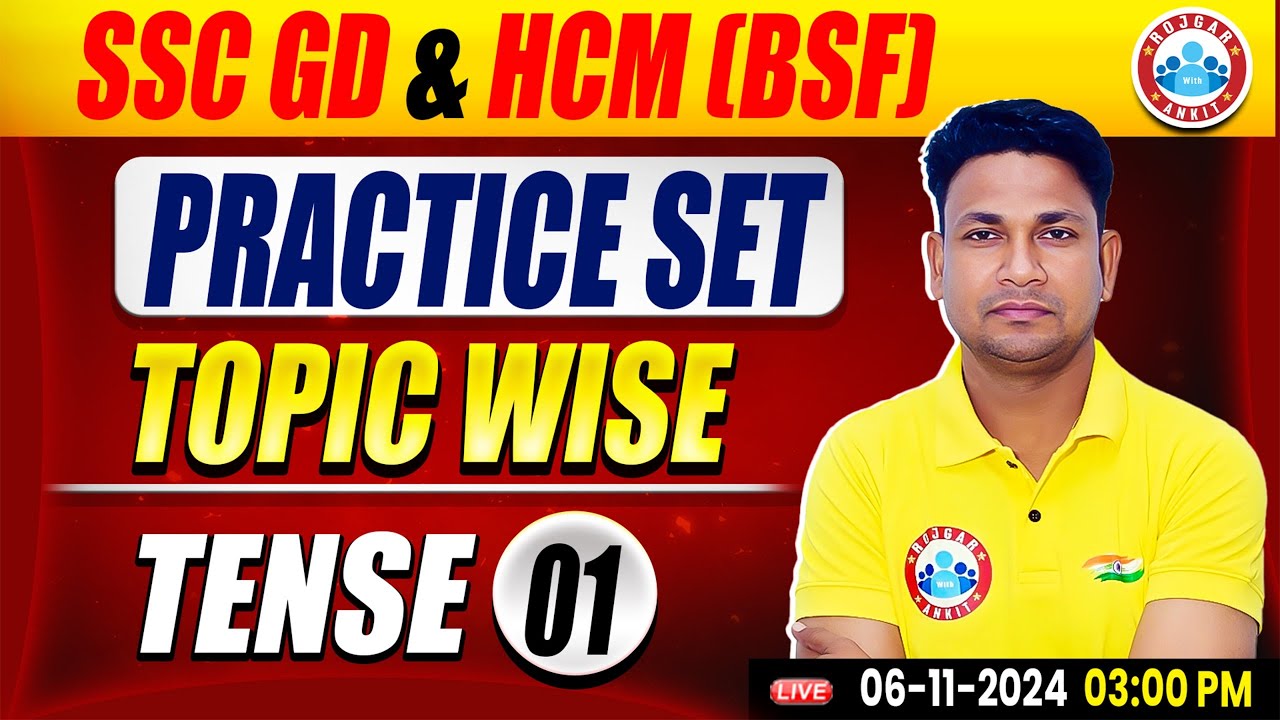 SSC GD English Practice Set | BSF HCM English Class | Tense English Class | By Rinku Sir