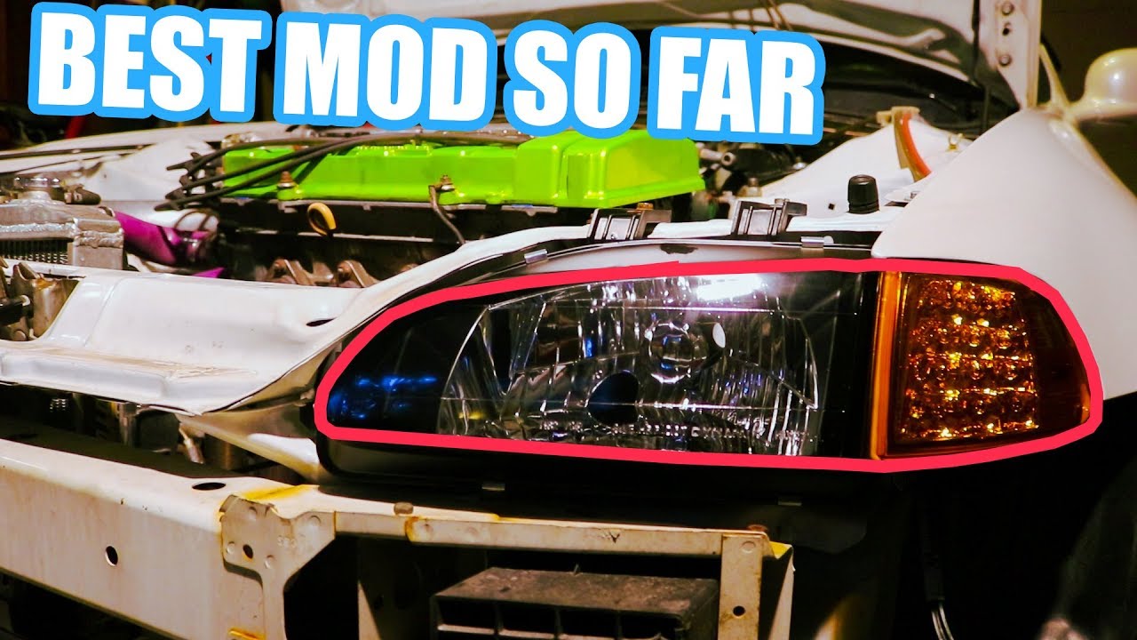 LED Headlight Install 93' Civic EG Hatchback| Vlogmas
