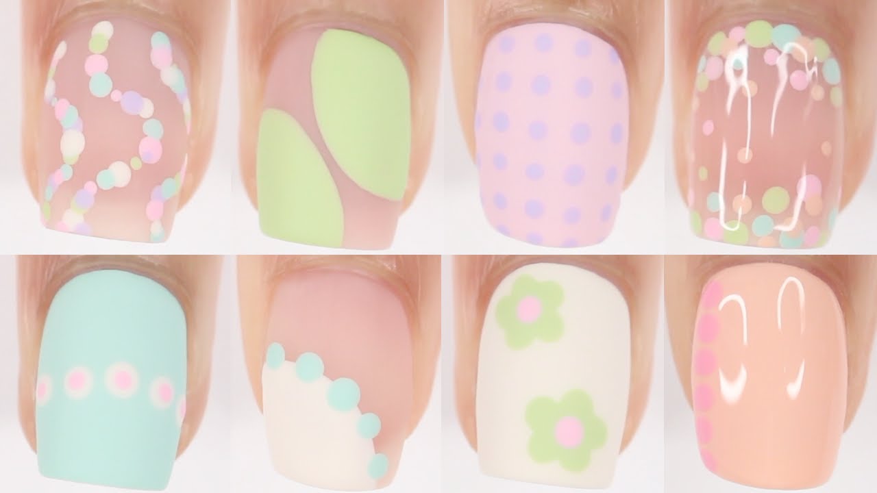 10 EASY NAIL IDEAS USING ONLY A BOBBY PIN | spring/Easter nail art compilation