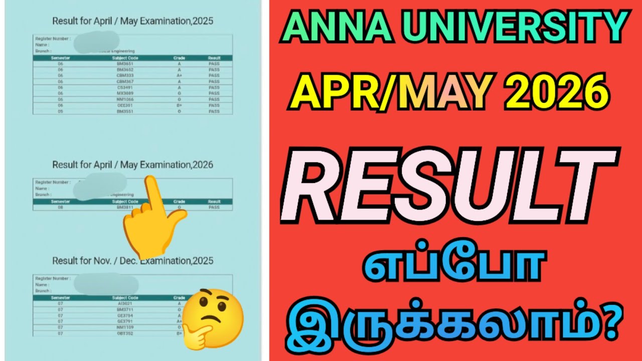Anna University Results 2026??🤔| Apr/May 2026 | Result| 2nd Semester Results | Even Semester 