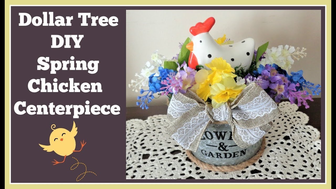 Dollar Tree Diy Spring Chicken Centerpiece 🌸 Really Cute and Easy