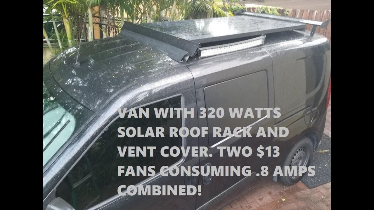 OPEN VAN VENTILATION UNDER ONE GIANT 320 WATT SOLAR PANEL