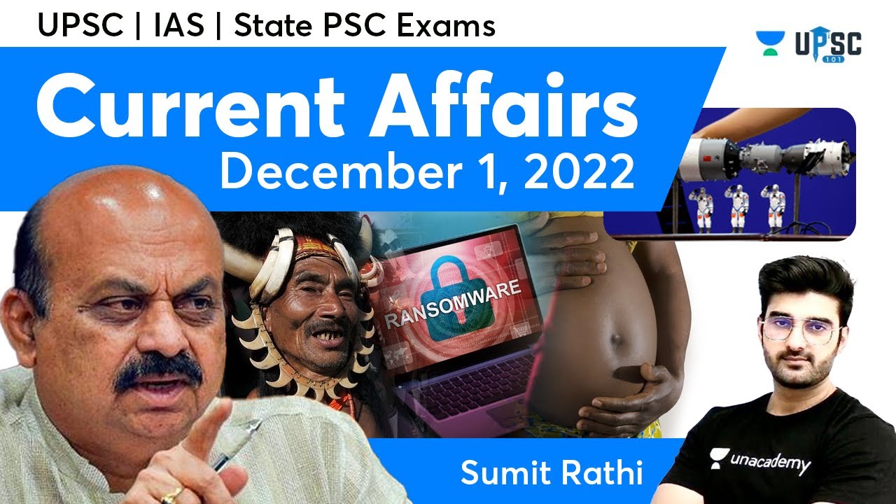 Daily Current Affairs In Hindi | 1st Dec 2022 | Sumit Rathi | UPSC 101