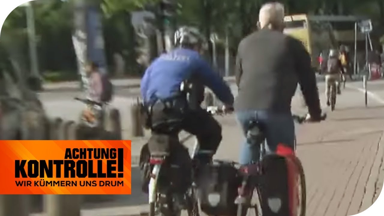 Verfolgungsjagd auf dem Fahrrad: Entwischt der Rotsünder? | Achtung Kontrolle | kabel eins