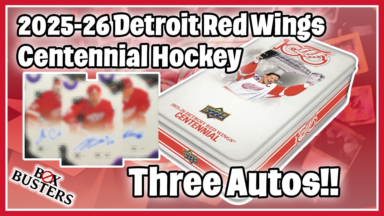 🔥3 Autos!🔥 - 2025/26 Detroit Red Wings Centennial Hockey