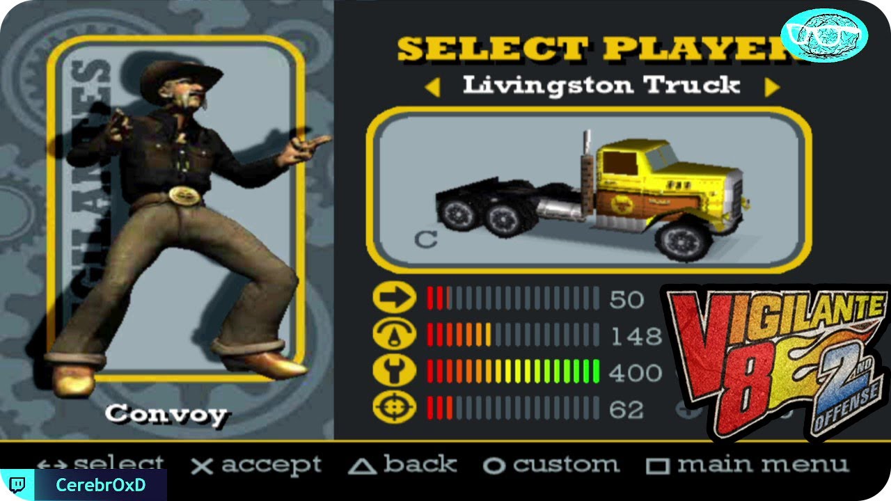 🎮ℙⓈ1 | VIGILANTE 8 2ND OFFENSE GAMEPLAY QUEST | Convoy LIVINGSTON TRUCK 💥🚛
