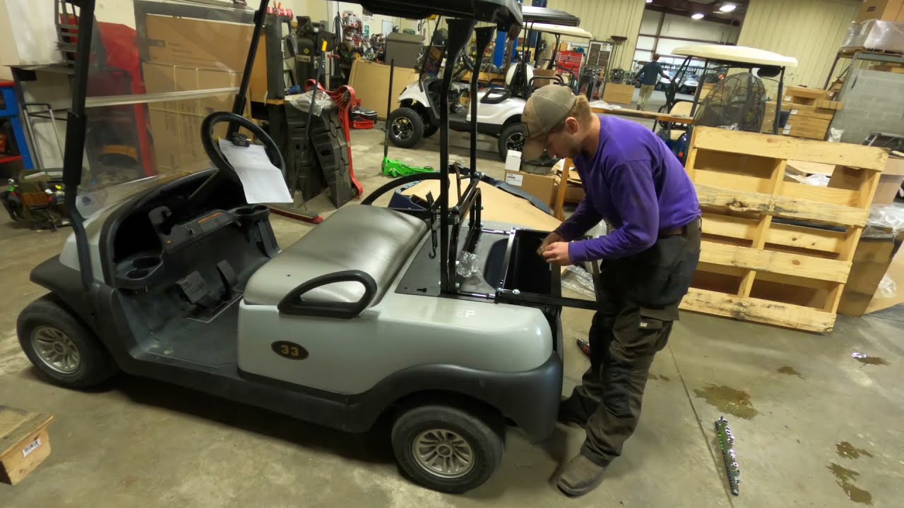 Club Car Precedent Body Repair and Madjax Steel Cargo Box Install