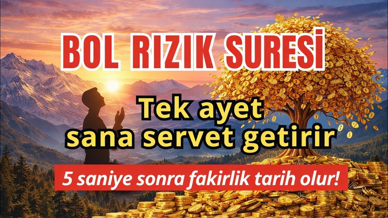 BU AYETİ OKU! 5 saniye sonra rızık açılıyor, fakirlik tarih oluyor! 🤲✨