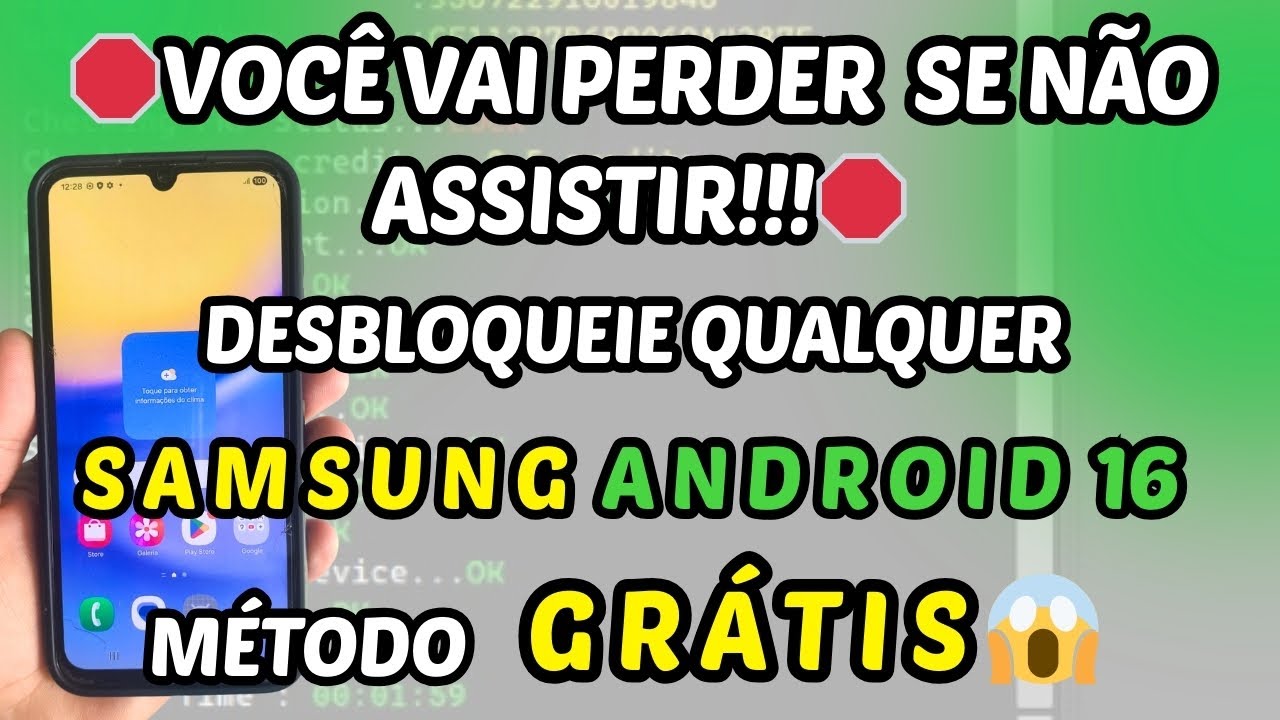 APRENDA AGORA REMOVER CONTA GOOGLE SAMSUNG ANDROID 16 | TOTALMENTE GRÁTIS