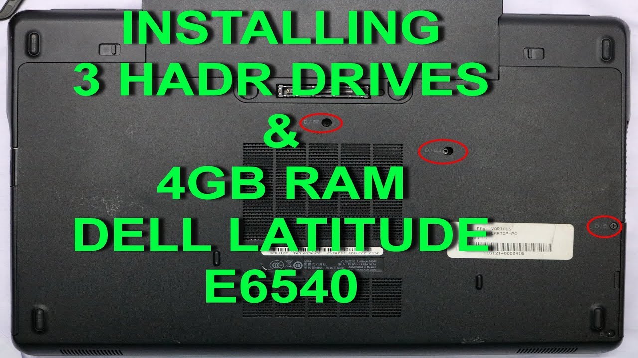 3 Hard Drives & 4GB RAM Latitude E6540