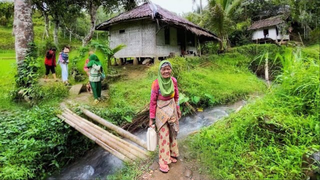 CANTIK ALAMI.. HUJAN TURUN DI PEDESAAN. DI KAMPUNG YANG INDAH ALAM DESA, SUASANA PEDESAAN JAWA BARAT
