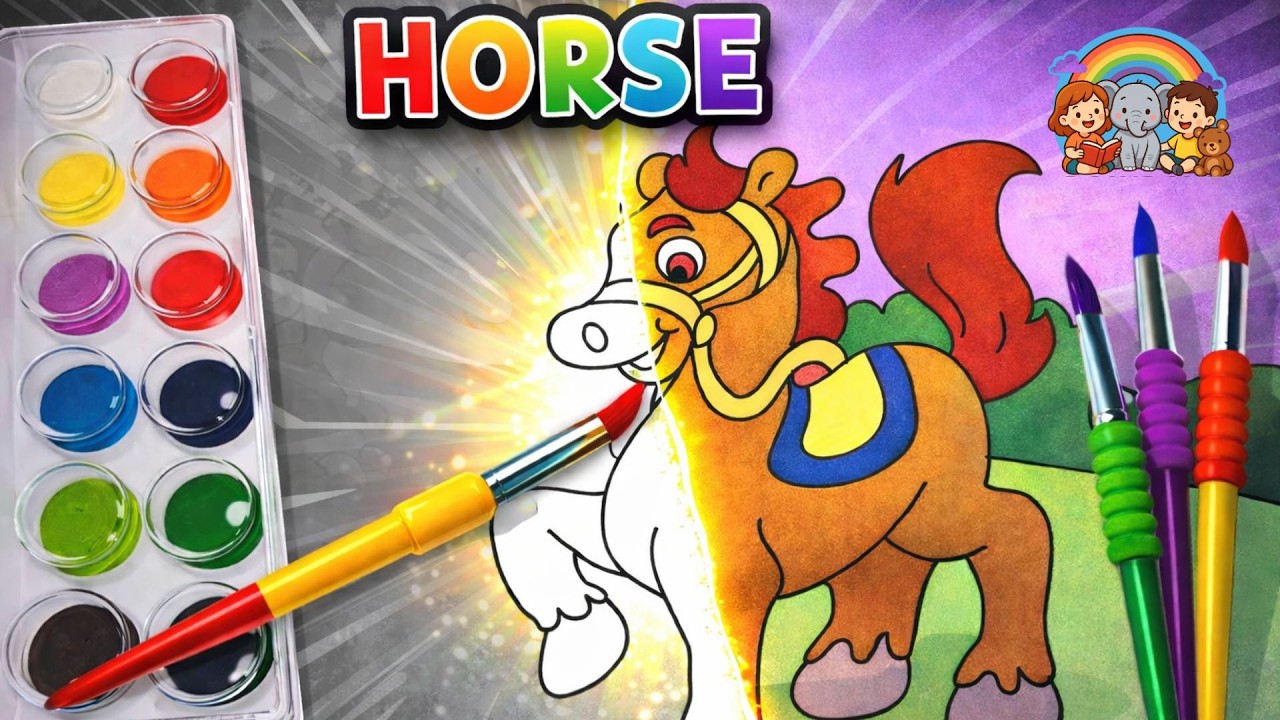 Let’s Color This Cute Horse Together! 🐴🎨