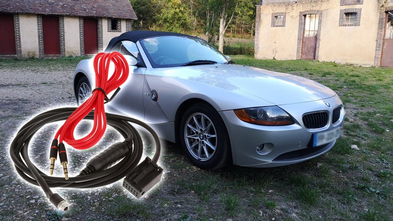 Ajout prise auxiliaire sans démonter l'autoradio sur BMW Z4 E85 (je vous offre un câble à la fin)