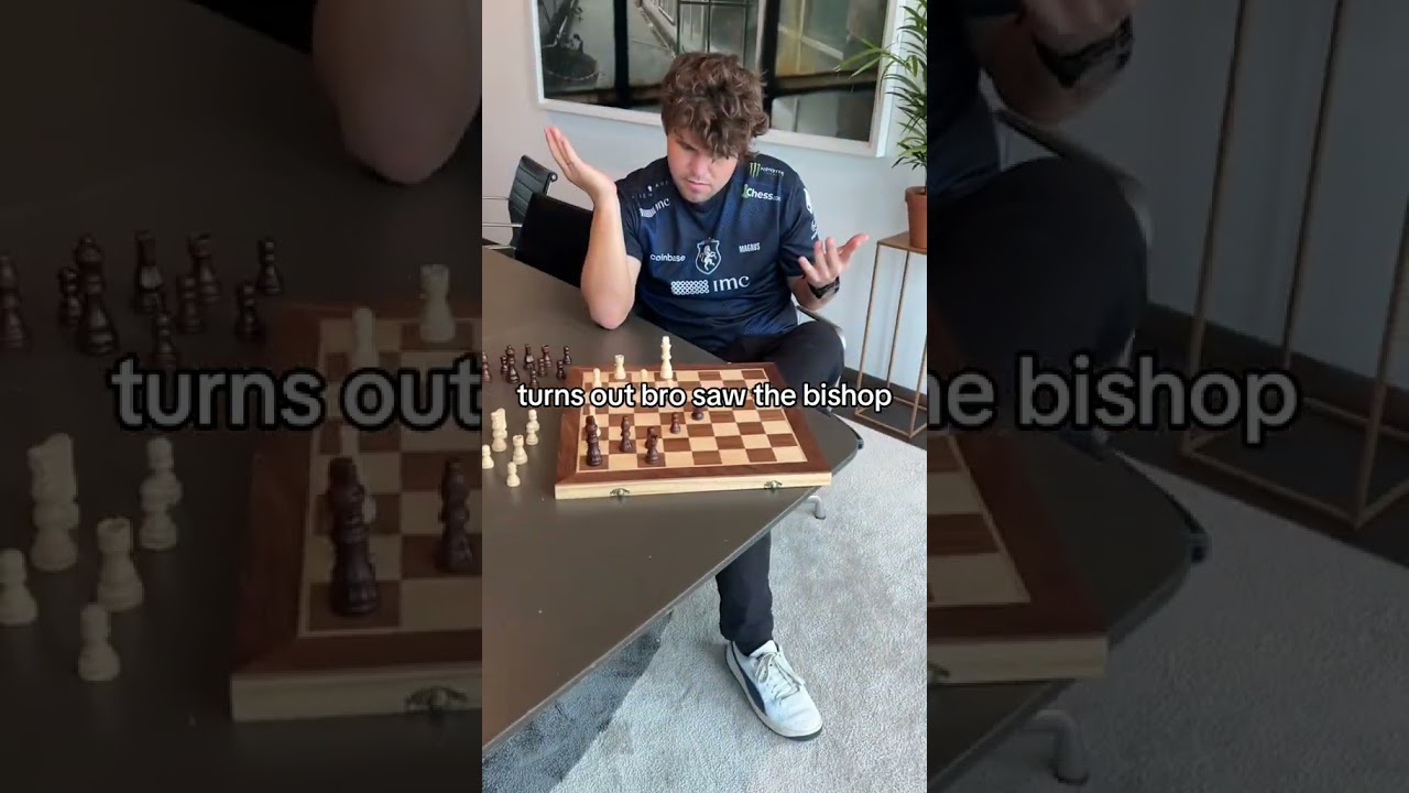 &bdquo;nie ma mowy, bracie, nie widziałeś gońca&rdquo; z kogo my sobie żartujemy, bracie widzi każdego gońca 💀 #szachy #magnuscarlsen
