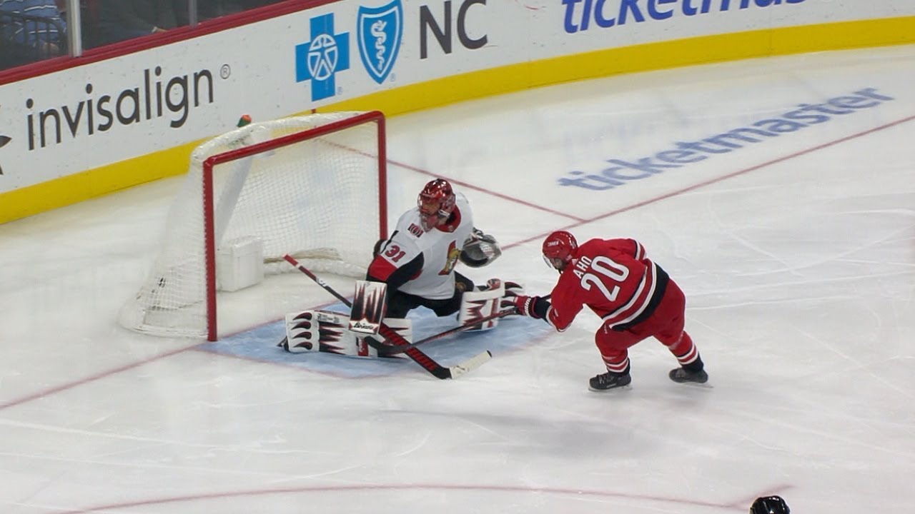 Aho steals puck, scores SHG on breakaway