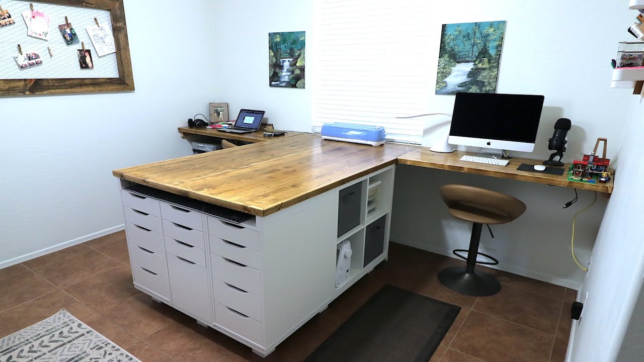 Ultimate Crafting Table/Desk! Ikea Office Storage