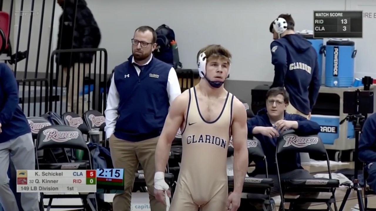 149lbs Quinn Kinner (Rider) vs Kyle Schickel (Clarion)