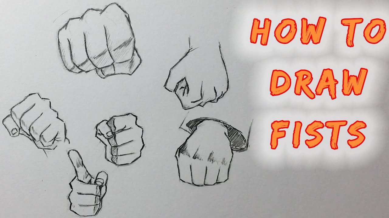 EASY WAY to draw Manga Fists - Step by Step Tutorial