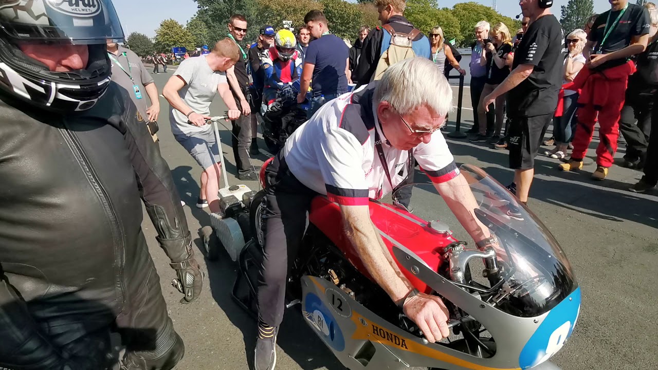 1967 Honda 6 RC174 Isle of Man Legends of TT Classic TT parade ridden by Dennis Bunning