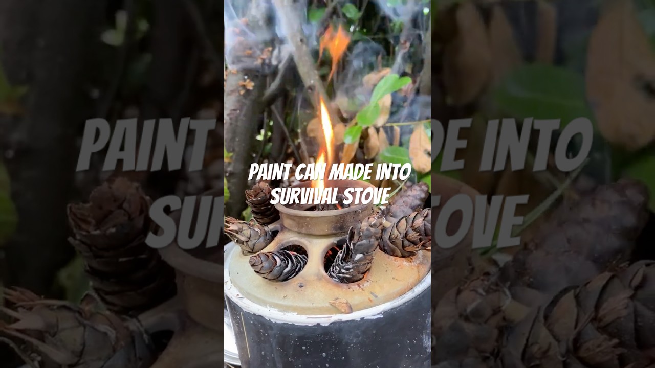 Paint Can made into Survival Stove #diy