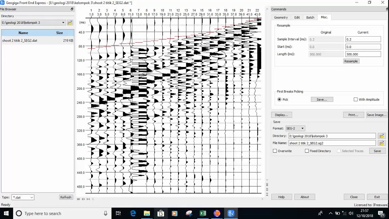 Tutorial Pengolahan Data Geofisika Metode Seismik Refraksi