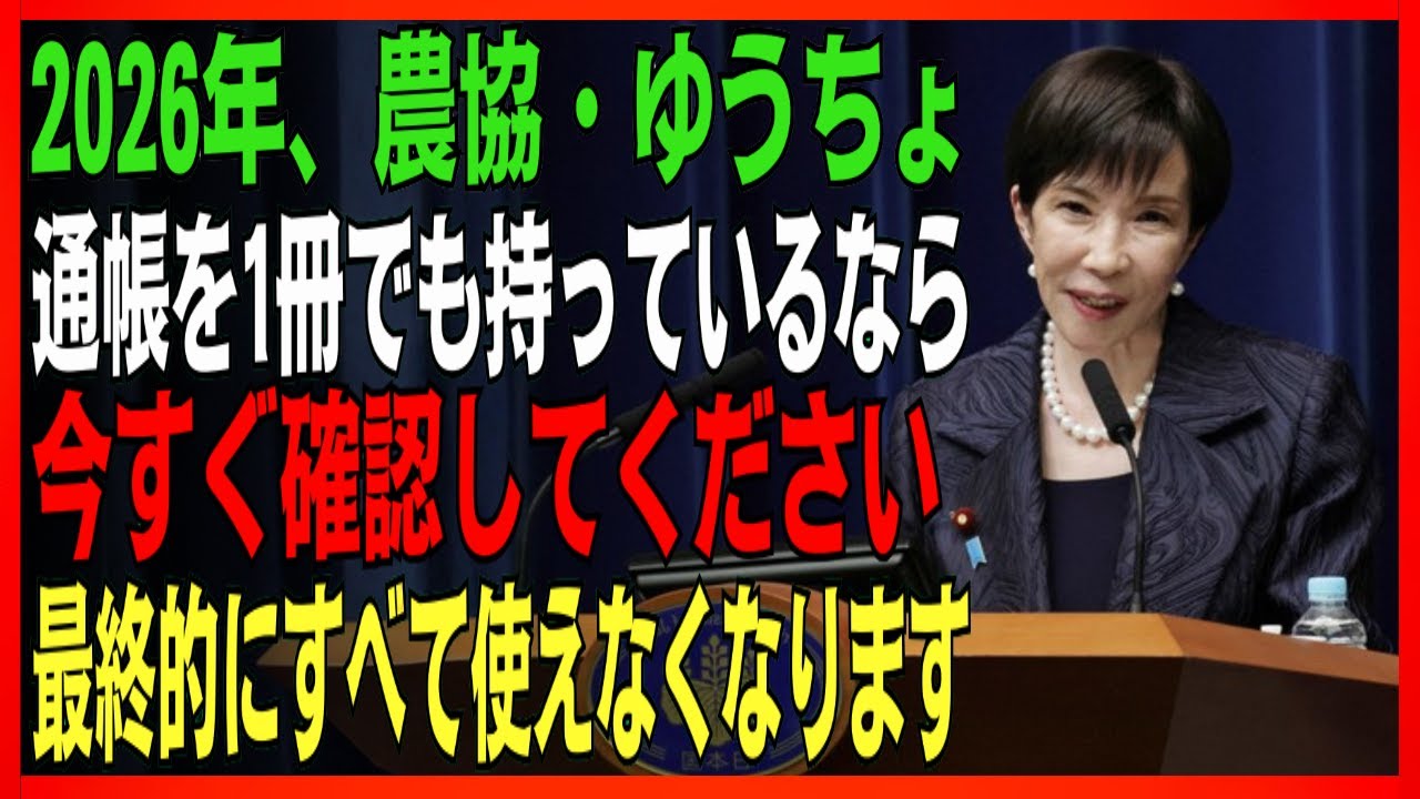 【速報】まだご存じないのですか 2026年から、ゆうちょ・農協を含むすべての銀行で 通帳を1冊でもお持ちの方は、今すぐ確認してください これまでのやり方は通用しなくなります#2026年銀行#銀行通帳
