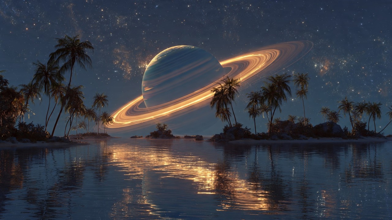 Midnight Cosmic Lagoon 🌌 Deep Focus Ambient 1 Hour